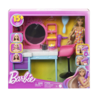 Barbie dúkka með snyrtiborð